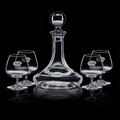 30 Oz. Elegance Decanter w/ 4 13 1/2 Oz. Brandy Glasses